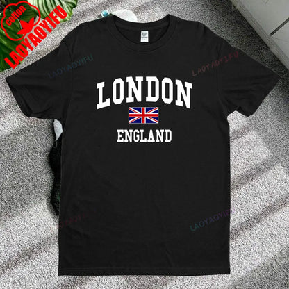 London T-shirt Official National Flag Printed Mens Short Sleeve Cotton Shirt Tee Graphic Tshirts for Men Clothing Women Tops