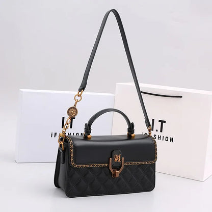 Ladies' handbag diamond grid bag 2024 new autumn and winter high-end small square bag designer crossbody shoulder bag