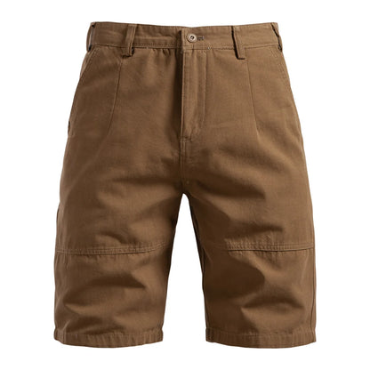 ‌AIOPESON 2025 Men's 5-Inch Casual Shorts 100% Cotton Solid Elastic Waist Summer Comfy Beach Business Social Multi Colors