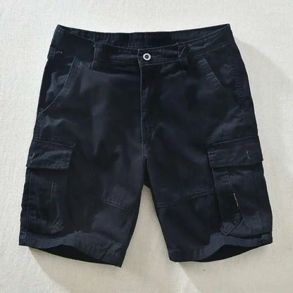 Men's Classic Cargo Stretch Short Summer Comfortable Cotton Causal Work Shorts Streetwear Five Point Pants with Multi-pockets