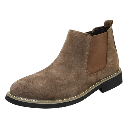 Winter Large Size Men's Chelsea Mid-cut Boots Casual Leather Boots for men  All-match Pointed Toe Wedding Classic Business Boots
