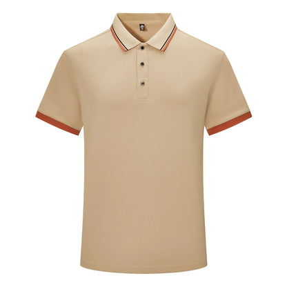Men Training Polo New Cool Polo Shirt Luxury striped collar short sleeved T-shirt Fashionable patchwork sport casual tops summer