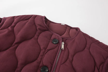 2025 New Autumn Women's Jackets Fashion Loose O-neck Thick Warm Elegant Women's Coats Personality Versatile Youth Outerwear