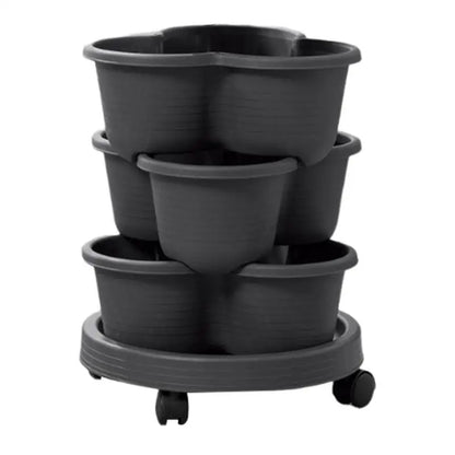 Strawberry Planter home planting three-dimensional pots Gardening Planter with Removable Wheels Vegetable Cultivation FlowerPot