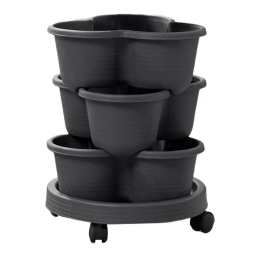 Strawberry Planter home planting three-dimensional pots Gardening Planter with Removable Wheels Vegetable Cultivation FlowerPot