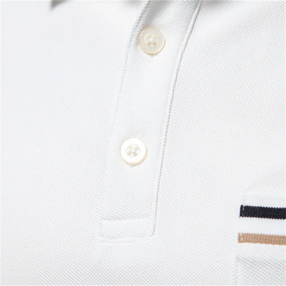 2025 Men's Polos Solid Color Classic Polo Shirt Men Short Sleeve Top Quality Casual Business Social Polo Men With Pocket
