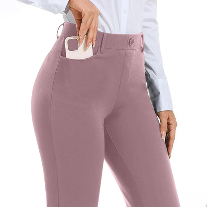 Women's Black Stretch Soft Cross Waist Flared Pants Yoga Casual Wide Leg Pants Sports Fitness Pants Women's Clothing