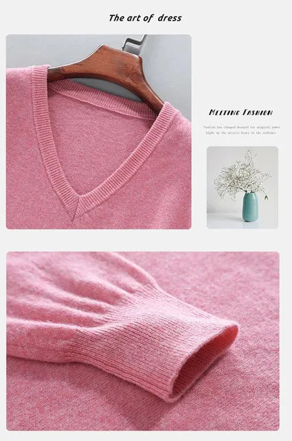 Super Cashmere Sweater Men Thick Pullover Autumn Winter Warm Classic V-neck Clothes Male Jumper Jersey Hombre Pull Homme 4XL