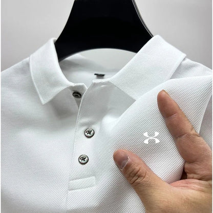 2025 Men's short sleeved breathable T-shirt, business casual polo shirt, original , comfortable clothing, new fashion, summer