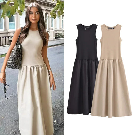 Women's Sleeveless Black Dresses