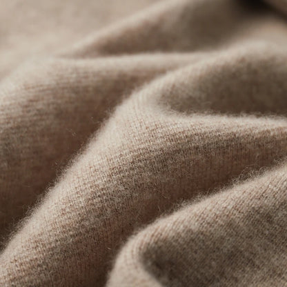 Autumn Winter New 100% Merino Wool Men's Suit Collar Knitted Cardigan Thickened Solid Color Suit Shirt Cashmere Sweater Jacket