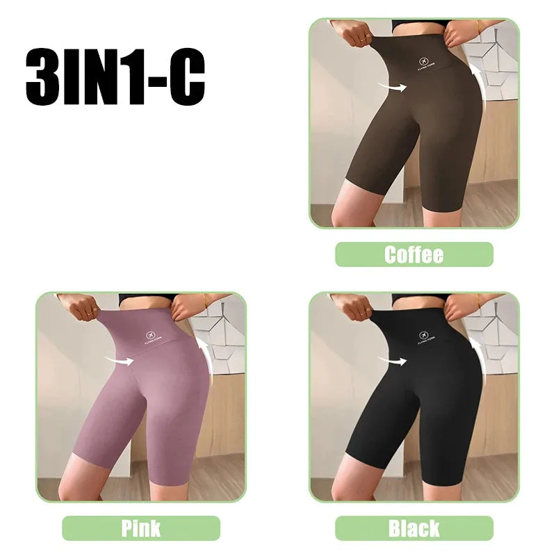 Women Jogging Fitness Cycling High Waist Sports Shorts