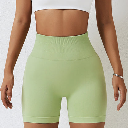 Seamless Yoga Shorts Women Fitness Shorts Running Cycling Shorts Breathable Sports Leggings High Waist Summer Workout Gym Shorts