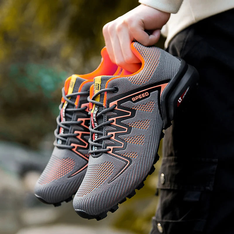 2025 New Men Running shoes Outdoor Breathable Anti-skid Wear-resistant Lace-up Sneakers Male Jogging Training Travel Sport Shoes