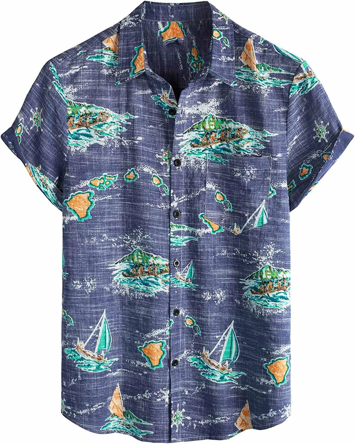 Summer Men's Hawaiian Shirt Casual Floral shirt Short sleeve single breasted beach tropical fashion oversized shirt