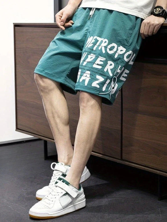 Short Pants For Men Wide Baggy Elastic Waist Loose Mens Cargo Shorts Printed Streetwear Vintage Designer Homme Casual Y2k