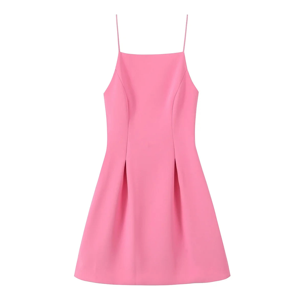 Ladies Pink Spaghetti Strap Dress