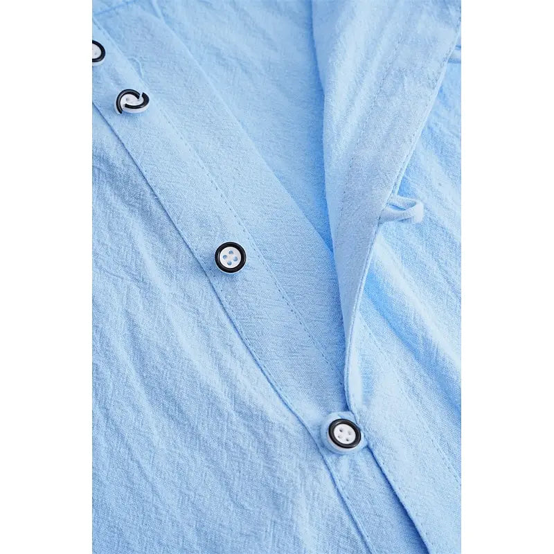 Men's Stand Collar Casual Hawaiian  Summer Shirt