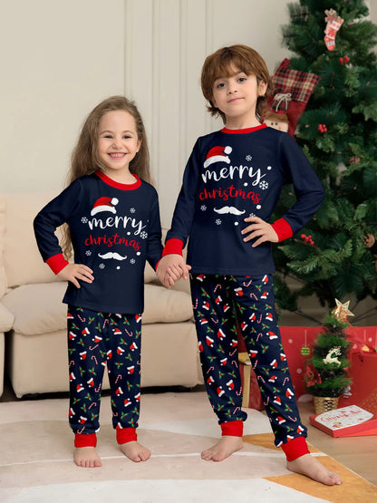 Christmas Pyjamas Family Matching Set 2025 Adult Mother Father Kids 2Pcs Xmas Pajamas Outfits Baby Look Sleepwear Dog Clothes
