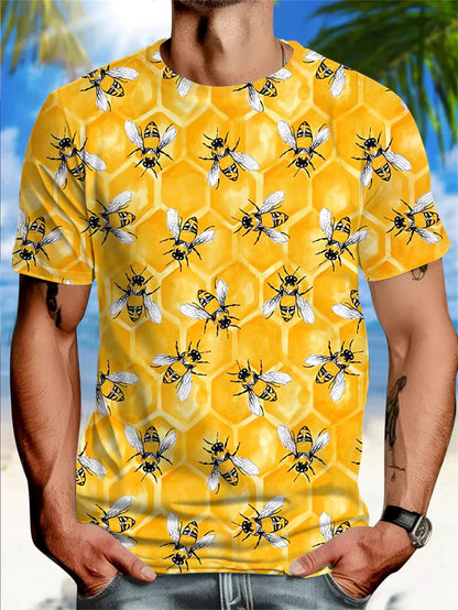 Men's Summer Hawaiian Shirt Short Sleeve 3D Printed Beach Shirt