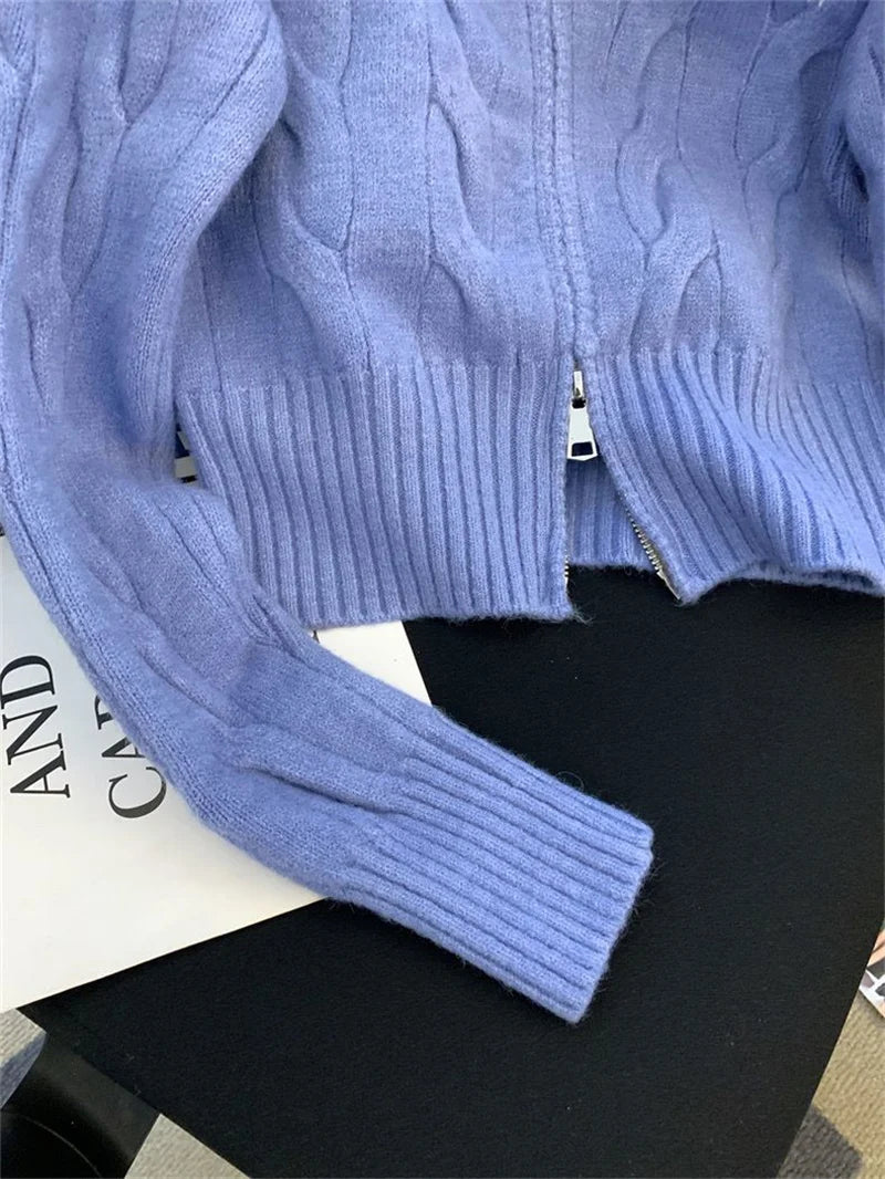 2025 New Fashion Autumn Winter Sweater Women Jacket Long Sleeves Loose Knitted Cardigan Coat Female Warm Outerwear Ladies Tops