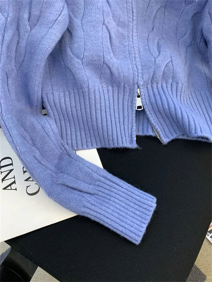 2025 New Fashion Autumn Winter Sweater Women Jacket Long Sleeves Loose Knitted Cardigan Coat Female Warm Outerwear Ladies Tops