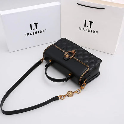Ladies' handbag diamond grid bag 2024 new autumn and winter high-end small square bag designer crossbody shoulder bag