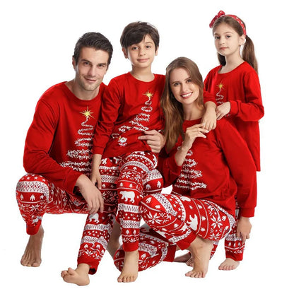 2025 New Family Christmas Outfits Mom Dad Kids Matching Pajamas Set Baby Dog Romper Soft Loose Clothing Sets Sleepwear Xmas Look