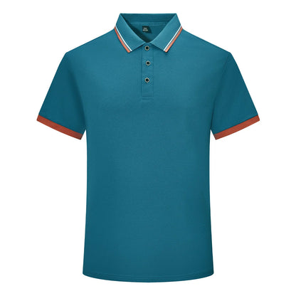 Men Training Polo New Cool Polo Shirt Luxury striped collar short sleeved T-shirt Fashionable patchwork sport casual tops summer