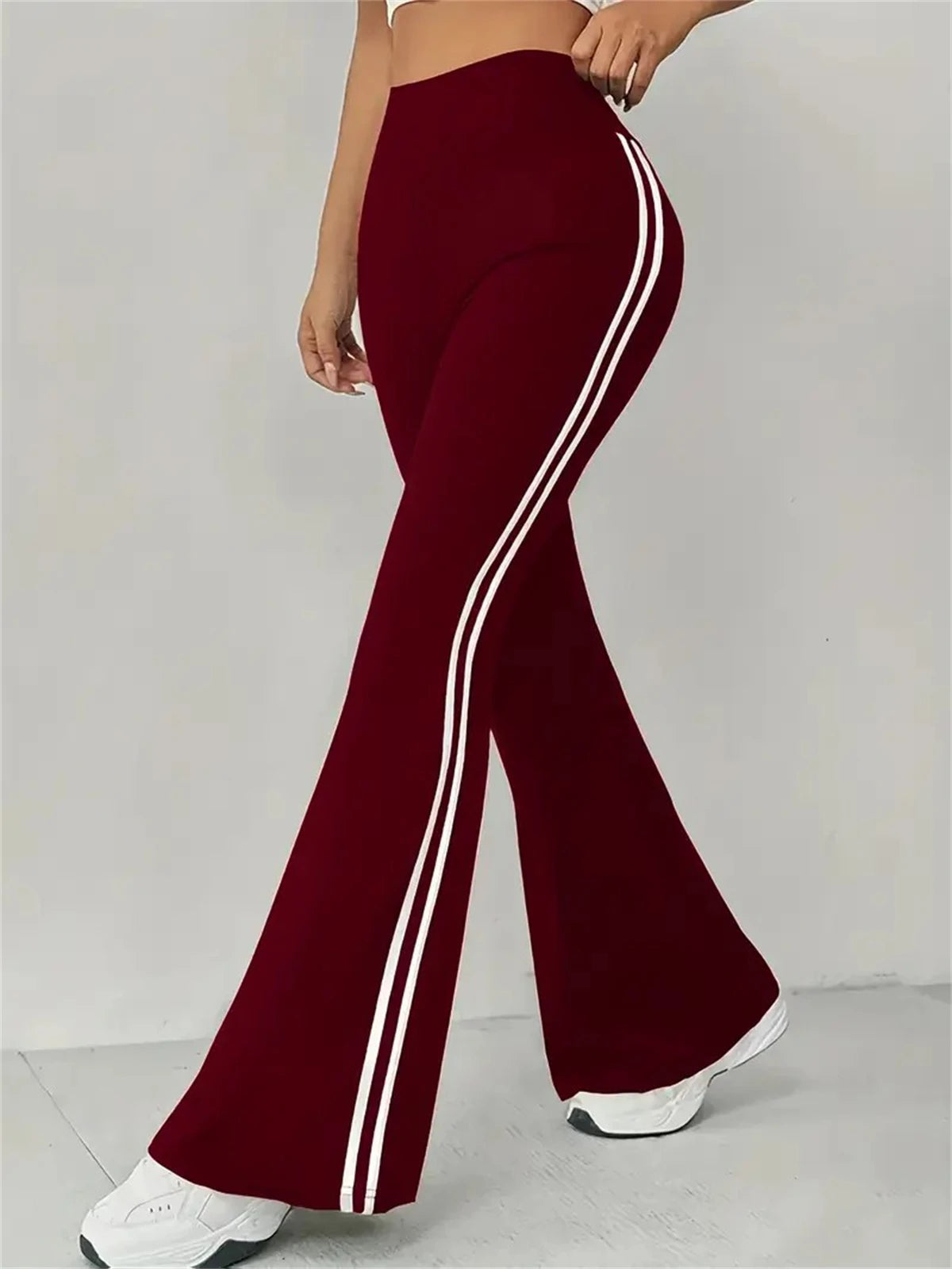 Women's Slim Casual Flare Pants Hight Waist Fashin Micro Pull Trousers 2025 Spring Summen Female Outfit Pant Street Chic Clothes