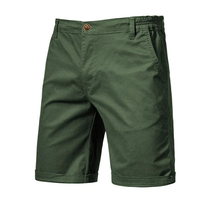 Men Summer Casual Business Shorts Soild Cotton Shorts For Man Elastic Waist Gym Running Shorts Sport Beach Shorts Male Clothes