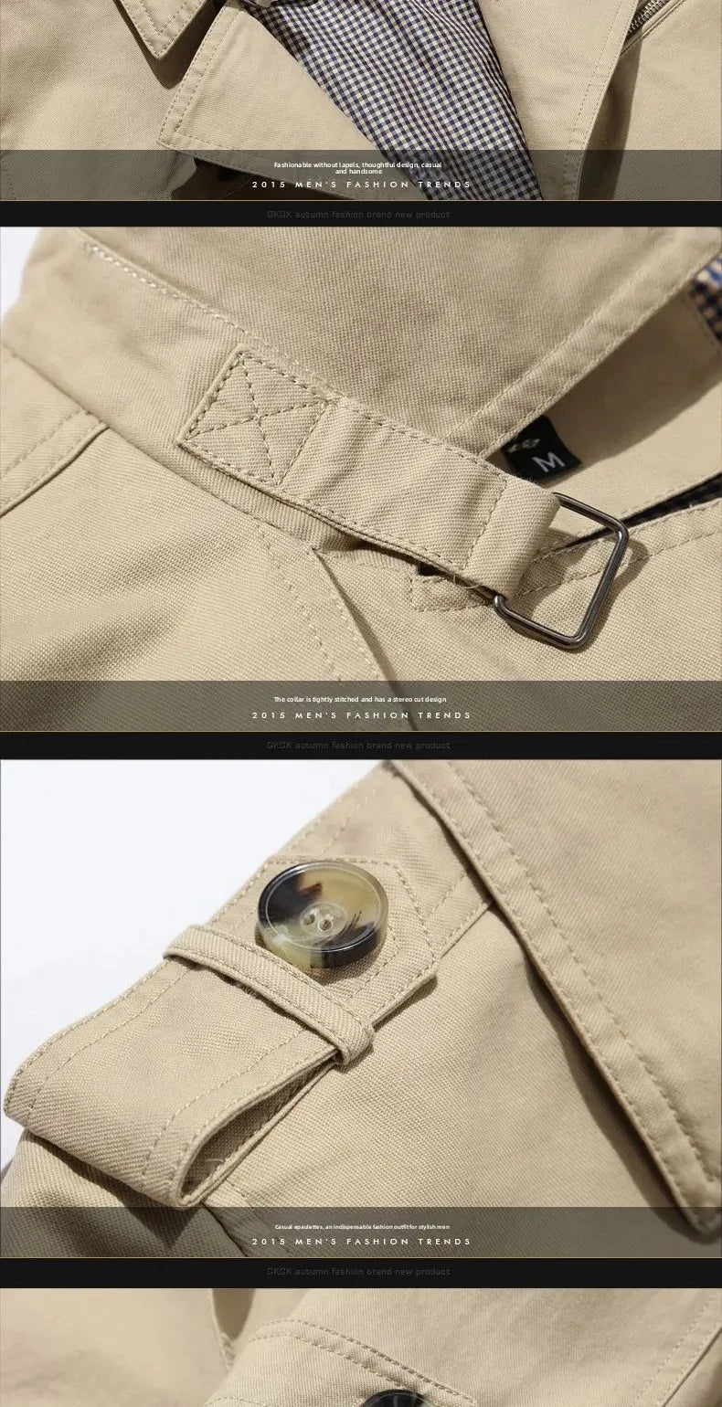 Casual Cotton Work Jacket Men's Spring Autumn New Style Pure Cotton Windbreaker Lightweight Summer Men's Clothing Coat