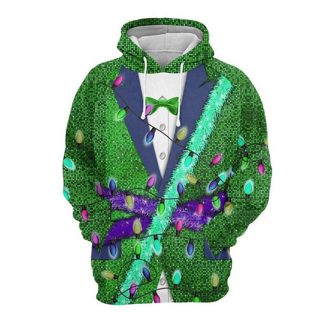 New Women's Pullover Hoodie Sweatshirt 3D Graphic Reindeer Casual Long Sleeve Hooded Regular Tops Wear Street Dailywear Clothing