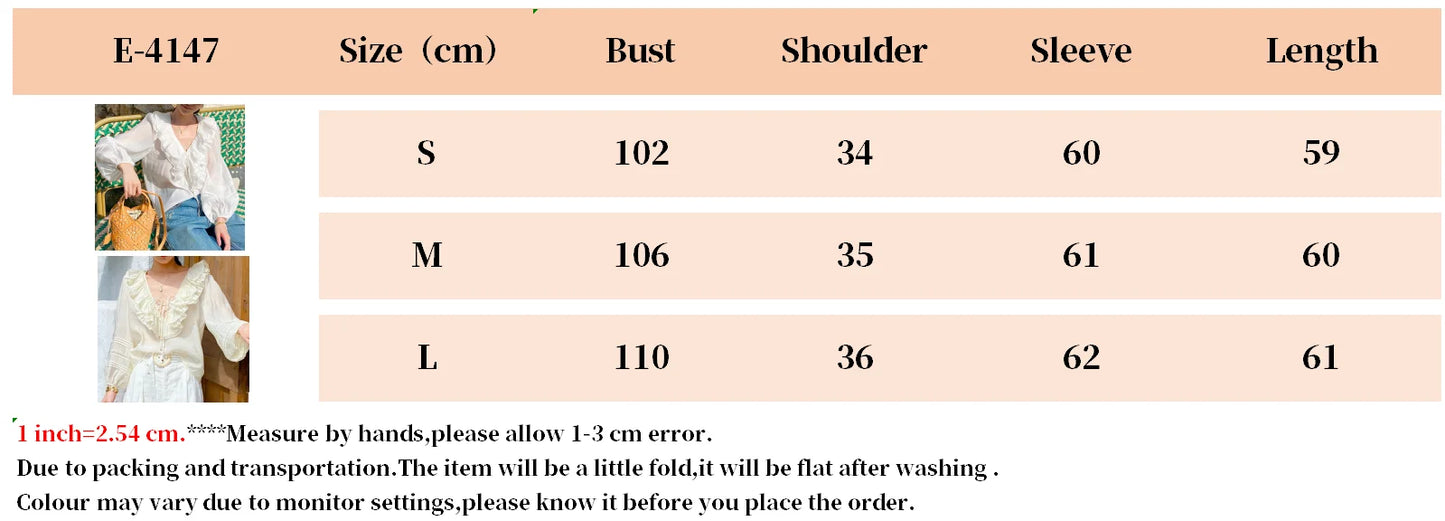 2025 Spring New Women's French White Shirt Splicing Lace Embroidery Design Ladies Shirt Long Sleeve Casual Holiday Beach Tops