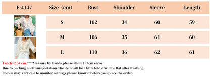 2025 Spring New Women's French White Shirt Splicing Lace Embroidery Design Ladies Shirt Long Sleeve Casual Holiday Beach Tops