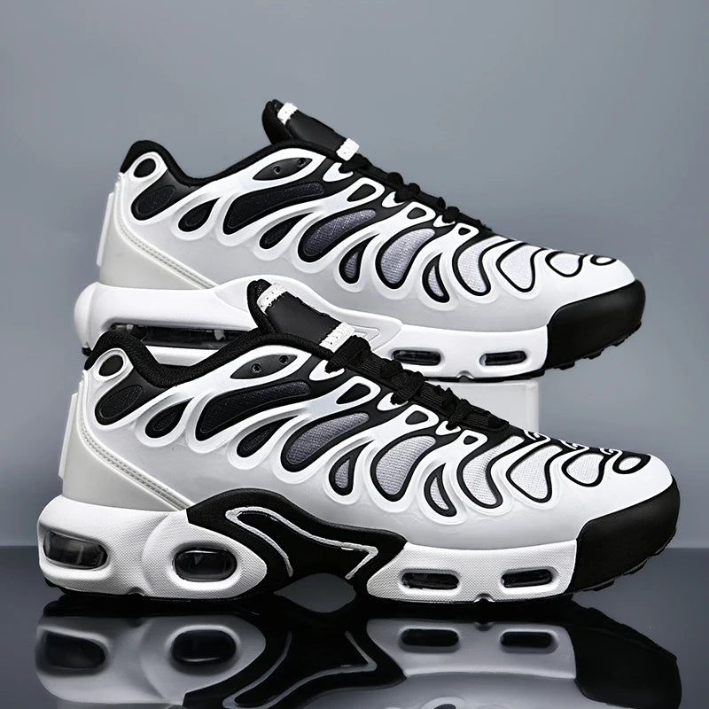 Fashionable casual men's sneakers non-slip wear-resistant air cushion sneakers outdoor lightweight breathable mesh running shoes