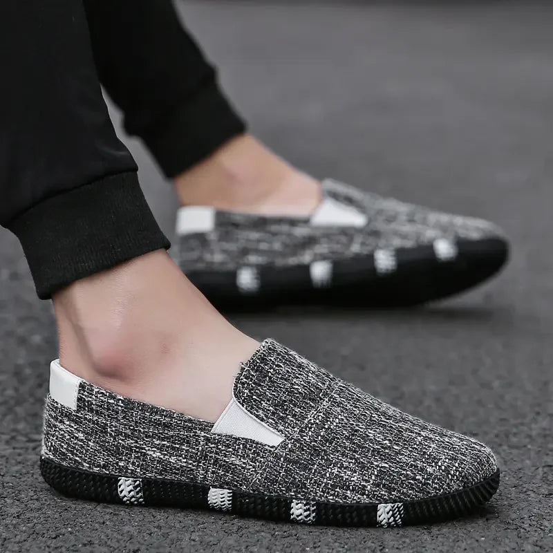 Men's Board Shoes Summer New Luxury Canvas Breathable Soft Sole Hiking Casual Fashion Trend Linen Lazy Fashion Brand Shoes
