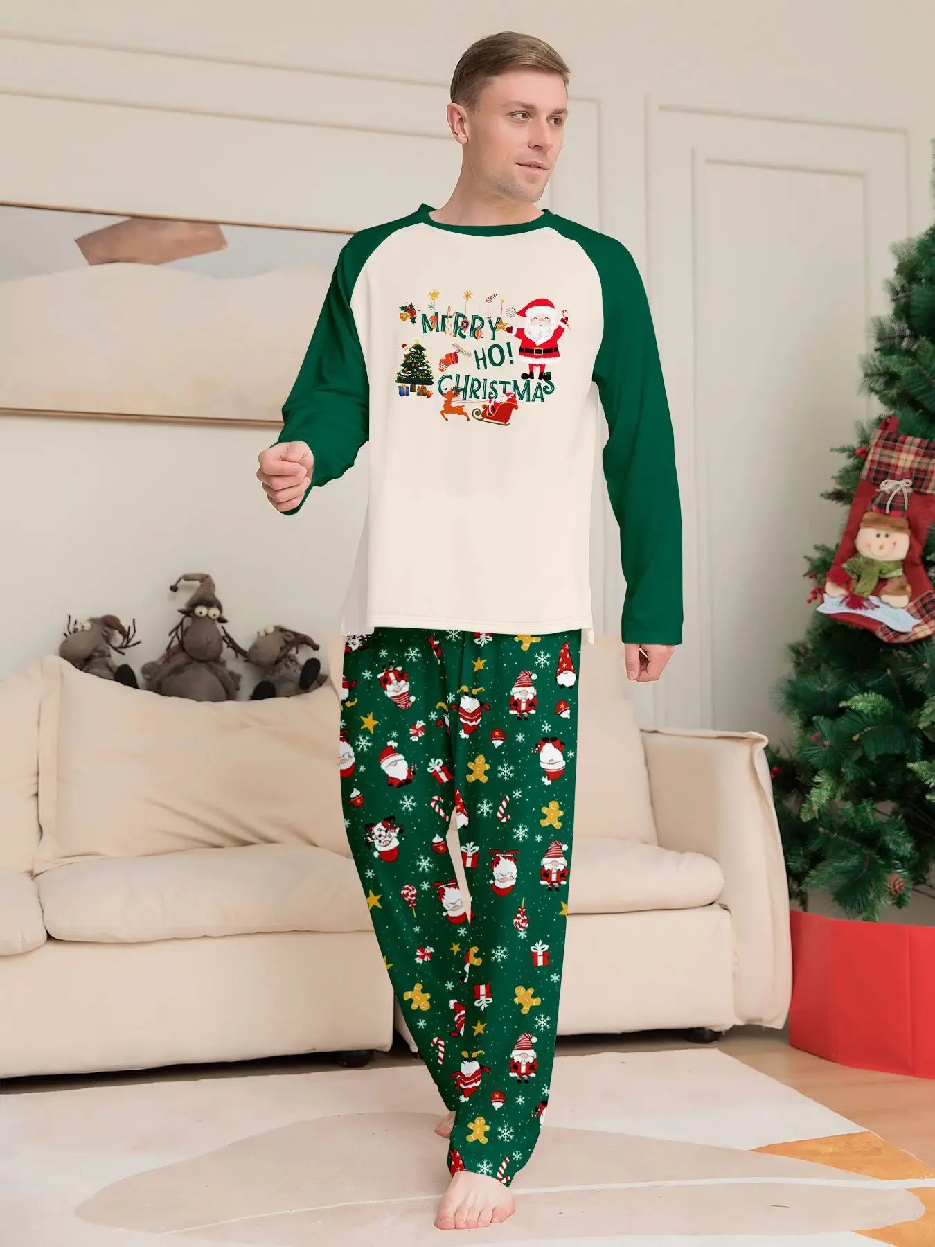 2026 Christmas Matching Pajamas Family Outfits Patchwork Set Adult Father Mother Kids Baby Sleepwear Look Pyjamas Clothes