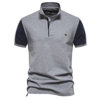 2024 New Summer Patchwork Polo Shirt For Men Brand Quality Short Sleeve Baseball Mens Polos