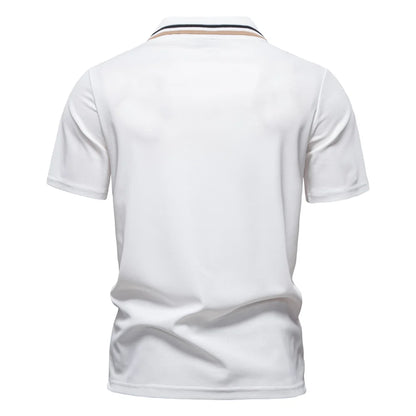 2025 Men's Polos Solid Color Classic Polo Shirt Men Short Sleeve Top Quality Casual Business Social Polo Men With Pocket