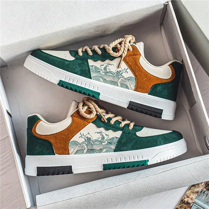 New Brand Men Leather Low-Top Skateboarding Shoes Men's Sneakers Male Flats Non-Slip Sport Shoe Zapatillas Hombre Mens Footwear