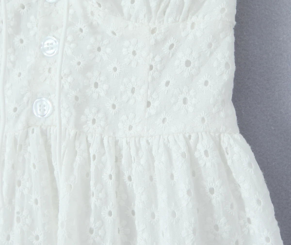 Evening Party Embroideryed Dress Elegant Summer Solid Color White Lace dress Off Shoulder Short Dress Front Tie Back Shirred