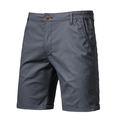 Men Summer Casual Business Shorts Soild Cotton Shorts For Man Elastic Waist Gym Running Shorts Sport Beach Shorts Male Clothes