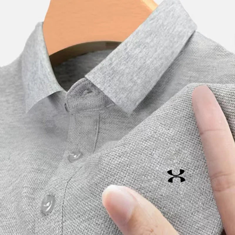 2025 Men's short sleeved breathable T-shirt, business casual polo shirt, original , comfortable clothing, new fashion, summer