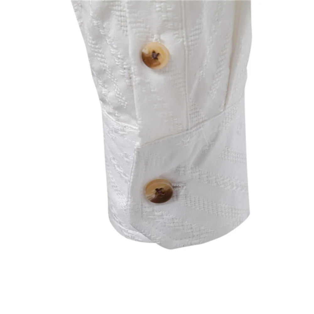 AIOPESON Men's 100% Cotton Solid Color Half-Button Casual Long Sleeve Shirt For Men Fashion Social Business Men Shirts