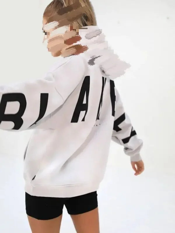 Y2K American Harajuku Clothing Thickened Fashion Letter Printing Pullover  Sweatshirt Women's New Style Long Sleeve Sweatshirt