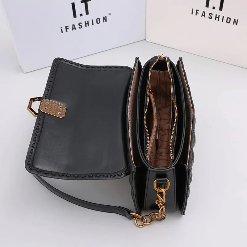 Ladies' handbag diamond grid bag 2024 new autumn and winter high-end small square bag designer crossbody shoulder bag
