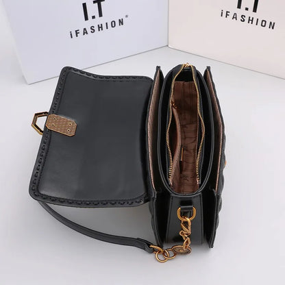 Ladies' handbag diamond grid bag 2024 new autumn and winter high-end small square bag designer crossbody shoulder bag