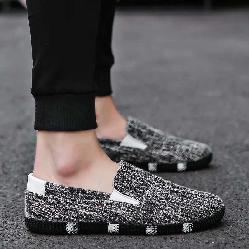 Men's Board Shoes Summer New Luxury Canvas Breathable Soft Sole Hiking Casual Fashion Trend Linen Lazy Fashion Brand Shoes