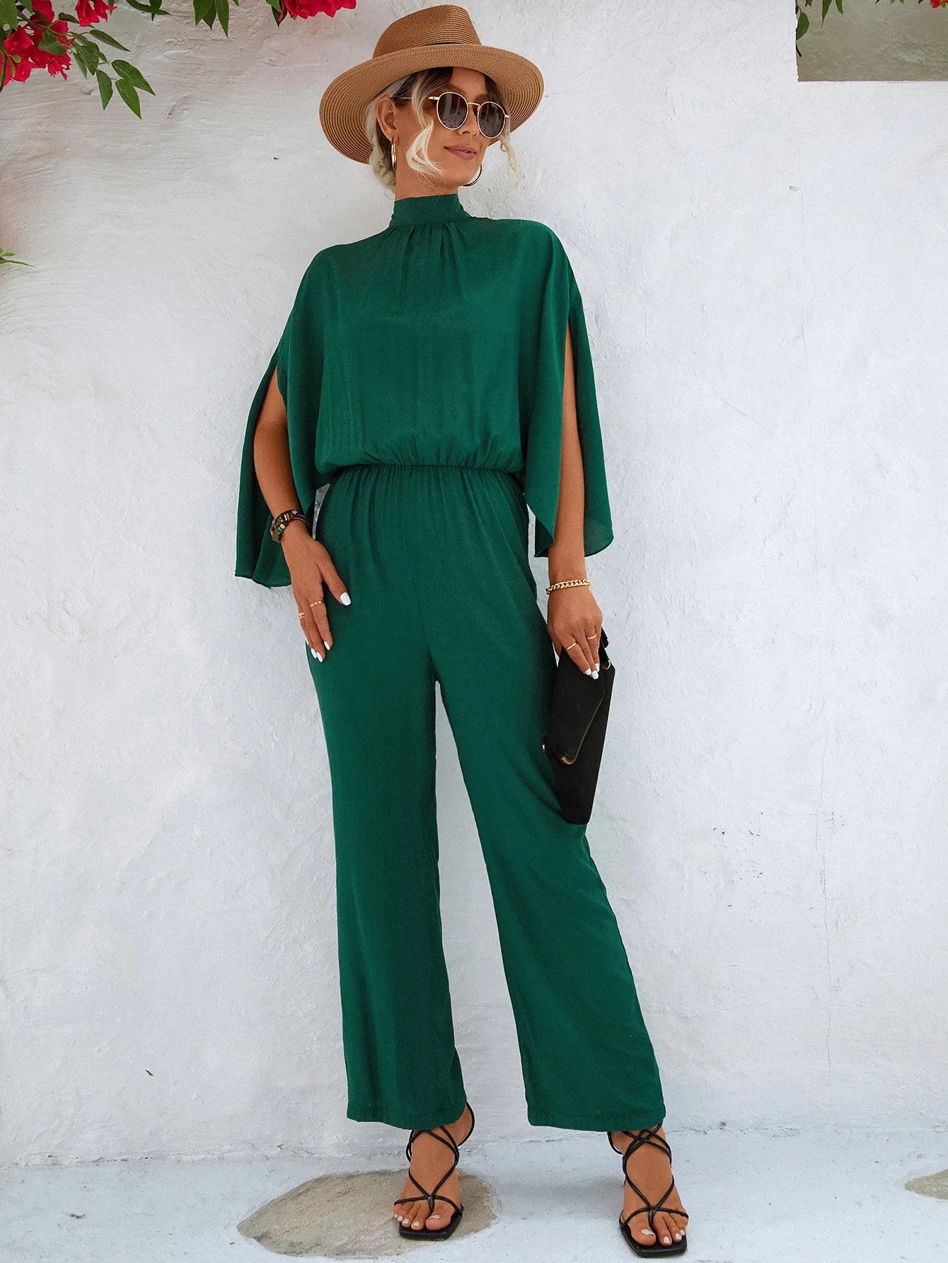 Women's Fashion Trendy Stand-collar Jumpsuits